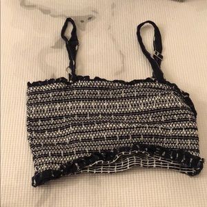 Ruffled tight cropped tank